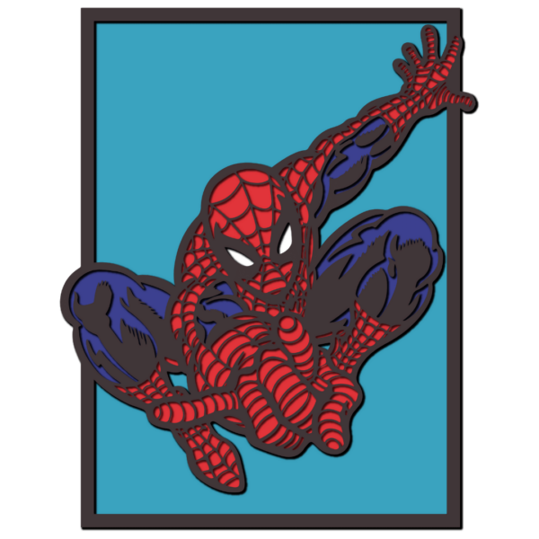 Spiderman layered design 5 layers SVG cutting files Marvel superhero