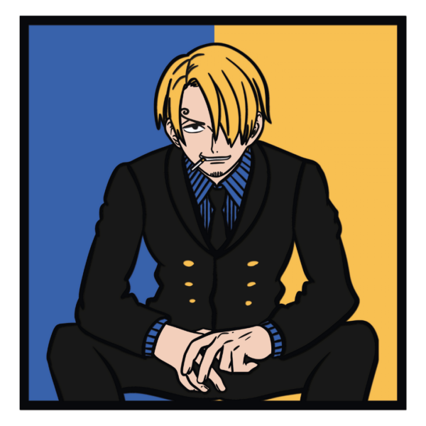 Sanji layered design One Piece anime cutting files laser Cricut