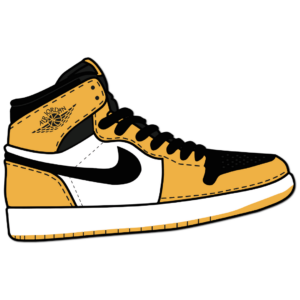 Sneaker Air Jordan 1 Taxi multilayer design basketball cutting files wood paper cake topper