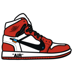 Jordan 1 Chicago Off-White SVG multilayer files basketball cutting wood paper cake topper