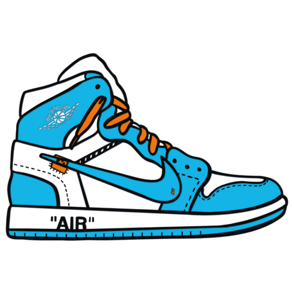 Jordan 1 UNC Off-White SVG Multilayer Files