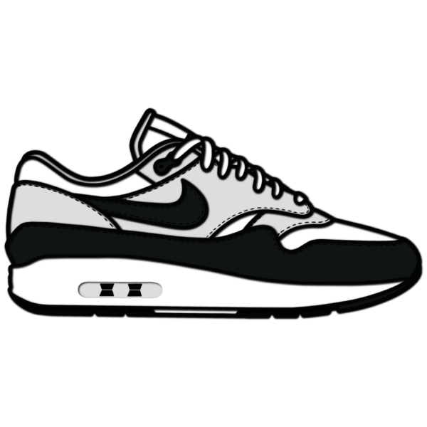 Sneaker Air Max 1 layered design nike cutting files wood paper cake topper