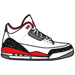 Sneaker Air Jordan 3 multilayer design basketball cutting files wood paper cake topper