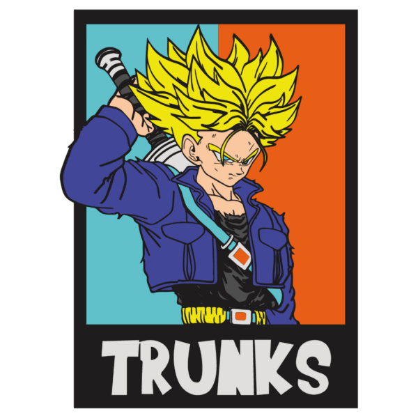 Trunks multilayer design Dragon Ball cutting template laser wood files