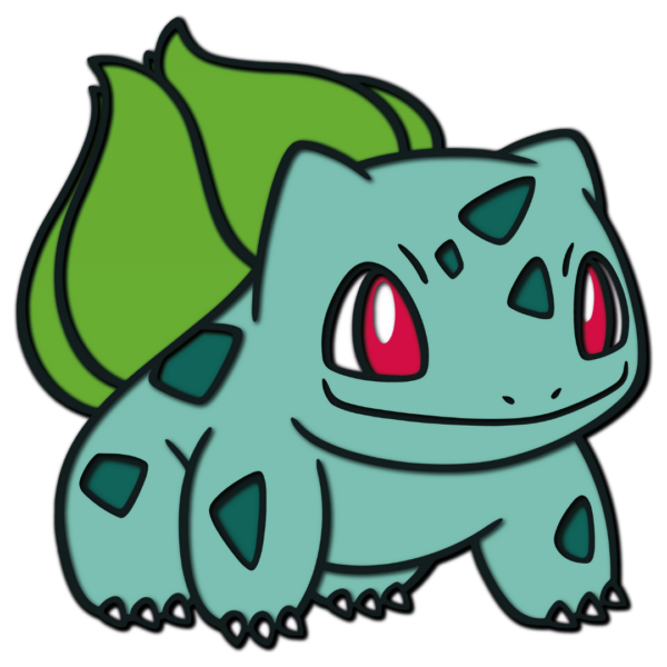 Bulbasaur multilayer design Pokemon cutting template laser wood files