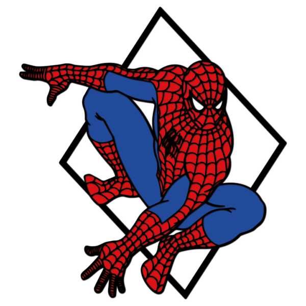 Spiderman v2 layered design Marvel cutting template wood paper files