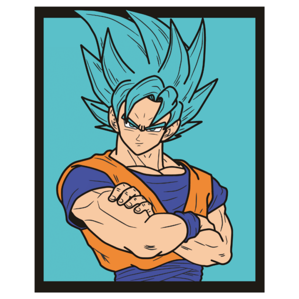 Goku multilayer design Dragon Ball cutting template laser wood files