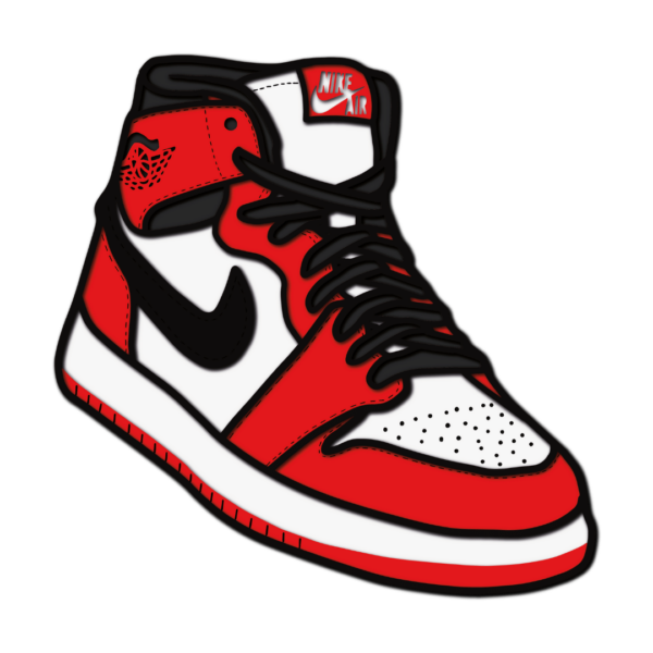 Air Jordan 1 Chicago v2 multilayer design sneaker cutting template wood paper