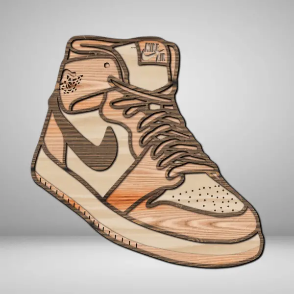 Air Jordan 1 Chicago Layered Design for Wood Cutting - Image 2