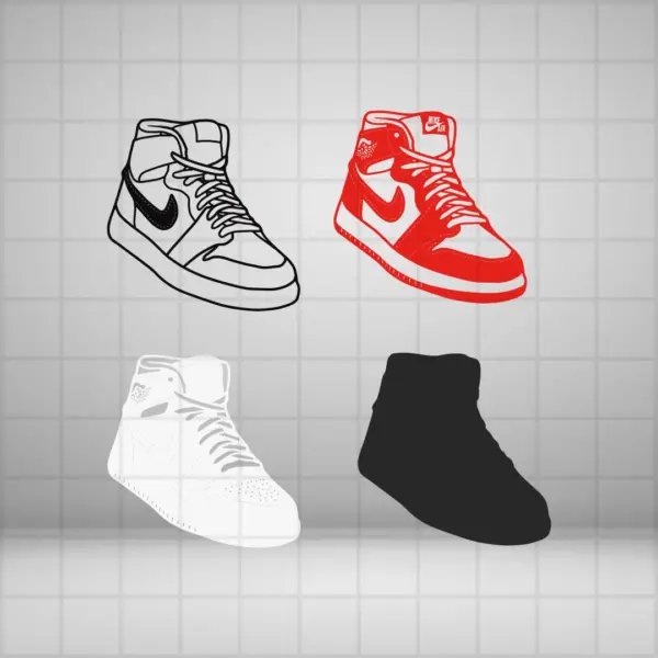 Air Jordan 1 Chicago Layered Design for Wood Cutting - Image 3