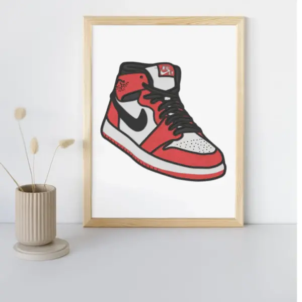 Air Jordan 1 Chicago Layered Design for Wood Cutting - Image 5