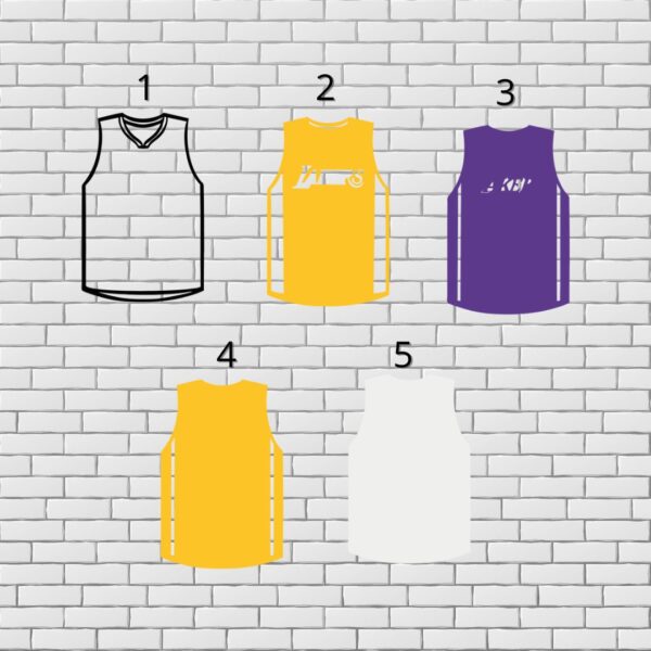 Lakers Jersey SVG Cutting Files Multilayer Design - Image 4